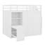 Lit mezzanine avec garde-robe, bureau et tablettes-226718735