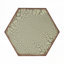 Ensemble de table d'appoint de patio avec plateau hexagonal et base en métal-116118837