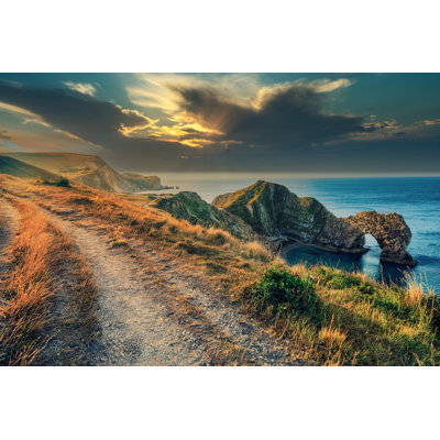 Sky Over Durdle Door Beach by Wojtek Skora - Wrapped Canvas Print