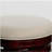 24" Counter Stool, Cherry Finish, Beige Fabric Seat