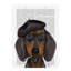 « hipster teckel », reproduction d’impression sur toile tendue-1273128837