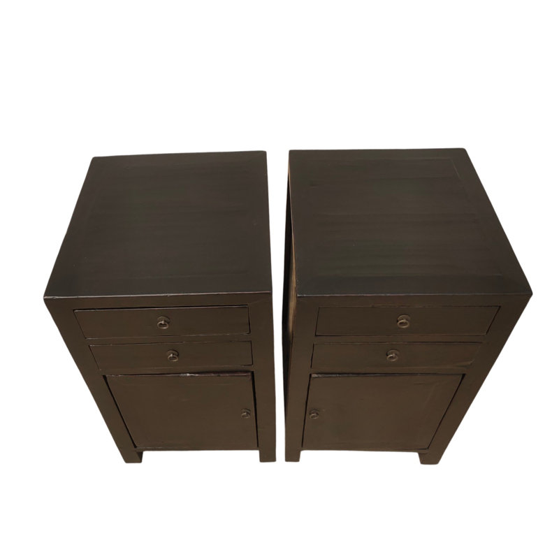 2 - Drawer Solid Wood Nightstand