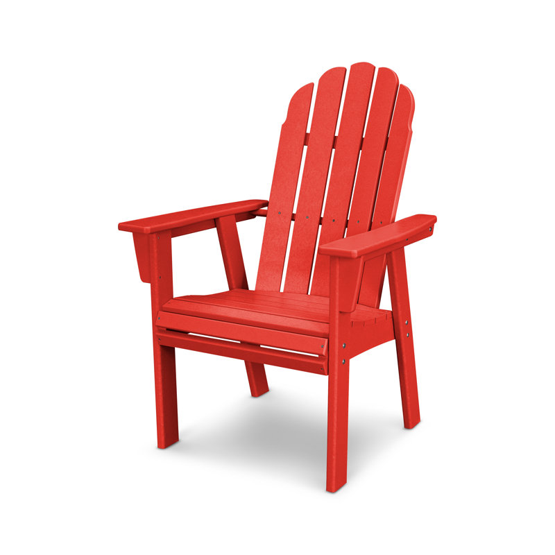Chaise Adirondack POLYWOOD Vineyard Curveback, Rouge coucher de soleil