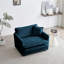 2 pièces et chaise, chenille bleue. Fabrication en bois massif, revêtement en chenille douce, coussins en éponge épais. Ajoutez du style à votre salon. Assemblage et chaise faciles à assembler, coussins confortables et modernes