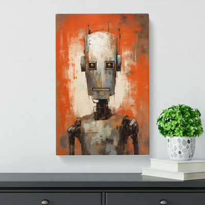 Robot Gestural Art No.2 - Wrapped Canvas