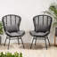 Chaise d'extérieur grise avec structure en fer et meubles à coussins imperméables avec support stable