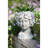 Cement Bust Planter For Veranda, 7.9X8.9X11.6", Gray, With Floral Outdoor Garden Planter, 8.9X7.9X11.6",-1376902507