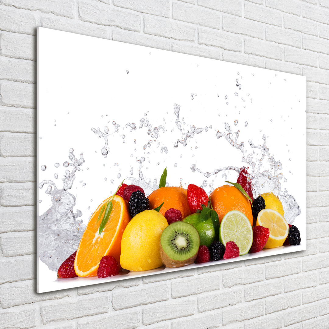 Glasbild Fruit And Water