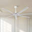 Ventilateur de plafond commercial extra large en aluminium de 100 po avec télécommande et ventilateur de plafond à 6 vitesses à courant continu sans lumière pour entrepôt / garage / atelier / salle de sport-1286722186-1316072113