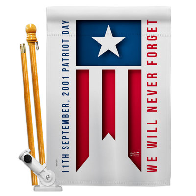 Double Sided 40'' H x 28'' W Polyester Flag Set