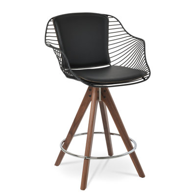 Zebra Pyramid Swivel Counter & Bar Stool
