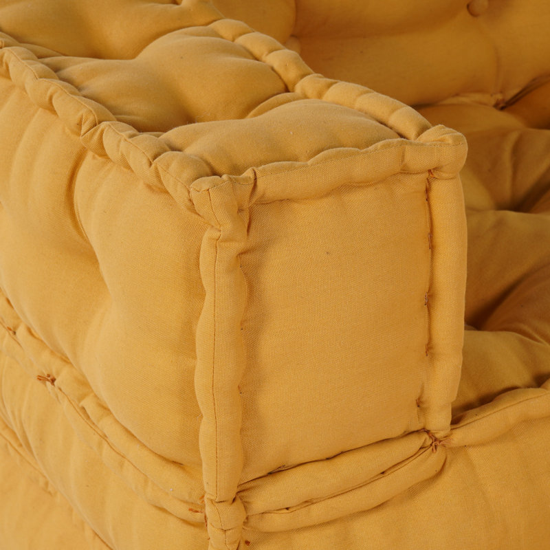 Modular Patchwork Sofa Fabric Living Room Modern Indoor Adaptable Couch, Yellow