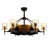  39.5" Industrial Caged Modern Farmhouse Ceiling Fans With Lights And Remote-1976652869