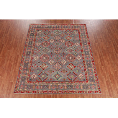Tapis en laine teint à la main Kazak 8 x 10