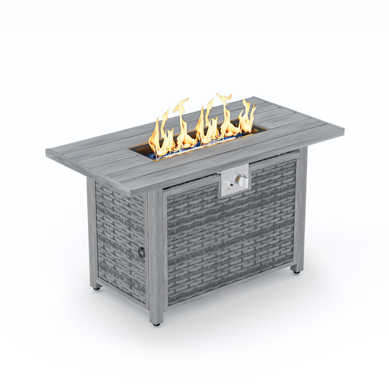 25.2'' H x 43'' W Propane Outdoor Fire Pit Table