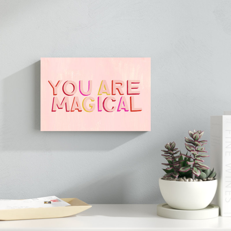 «You Are Powerful I», art textuel sur toile, H 8 po x l 12 po