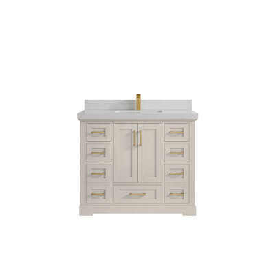 Boston 42 po X P 22 po De salle de bain Quartz de Carrare