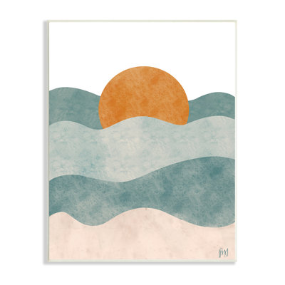 «Abstract Beach Sunrise Layered Ocean» par Birch & Ink - impression