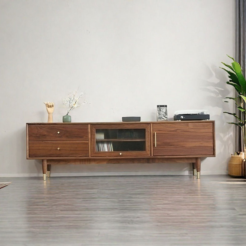 Meuble télé moderne et simple avec rangement pour le salon, 70.87"