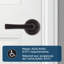 Poignée de porte d'intimité avec rosette ronde Katella