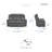 Hornbeck 62.5" Modern & Contemporary Power Double Reclining Loveseat - Dual Power Reclining with One-Touch Control, Integrated USB Charging Ports-1542644028