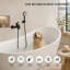 Système de robinet de douche mural noir mat à 3 jets Weshi, robinet de baignoire en laiton massif sans fuite avec douchette à main et tuyau en acier inoxydable, ensemble de douche de baignoire à poignée simple 2 en 1 haut débit-126451250
