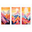 Montagnes, lever de soleil, ensemble d'art mural sur toile 3 montagnes-2083649769-2083649771