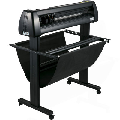 Vinyl Cutter 34Inch Bundle, Vinyl Cutter Machine Manual Vinyl Printer LCD Display Plotter Cutter Sign Cutting with Signmaster Software for Design and Cut,with Supplies, Tools