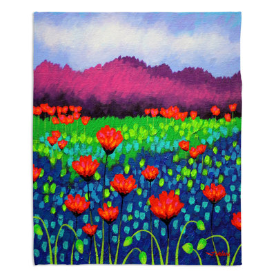 Couverture sherpa doux poppyscape