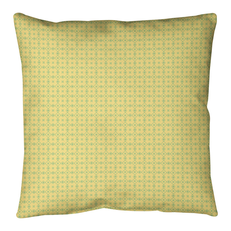 Coussin de sol Katelyn Elizabeth, 28 po x 28 po, Jaune / vert