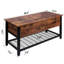 Banc de rangement pour chaussures en bois massif-2092550849