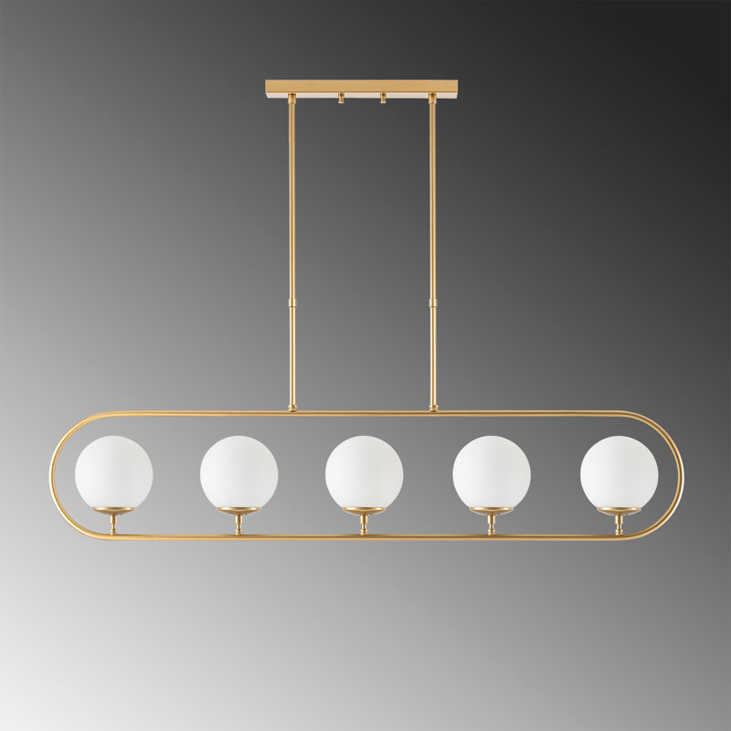 Lustre pour îlot de cuisine à 5 lumières Belisle