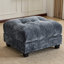 Capacité de poids de 350 lb avec 4 positions réglables, 93 pouces 3 + 1 sièges et tissu chenille bleu, capacité de conception de 3 coussins décoratifs, chenille, décoratif