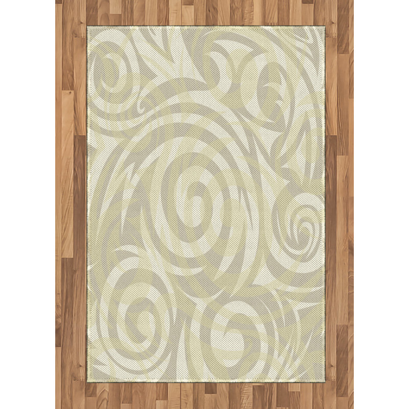 Gray High Density Long Fiber Poly Threads Decorative Area Rug Carpet, Rectangle 4' x 5'8"