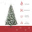 Sapin de Noël artificiel enneigé 6 pi avec des branches réalistes, 61 pommes de pin et 800 pointes