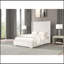 Mobilier de chambre à coucher de couleur blanche en tissu de chenille 1pc-1849437293-1849437292