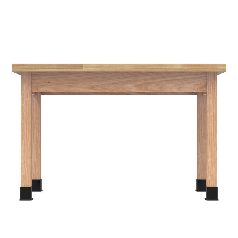 Série de tables à tablier PerpetuLab, H 30 po x L 48 po x l 30 po, Chemguard noir stratifié / chêne