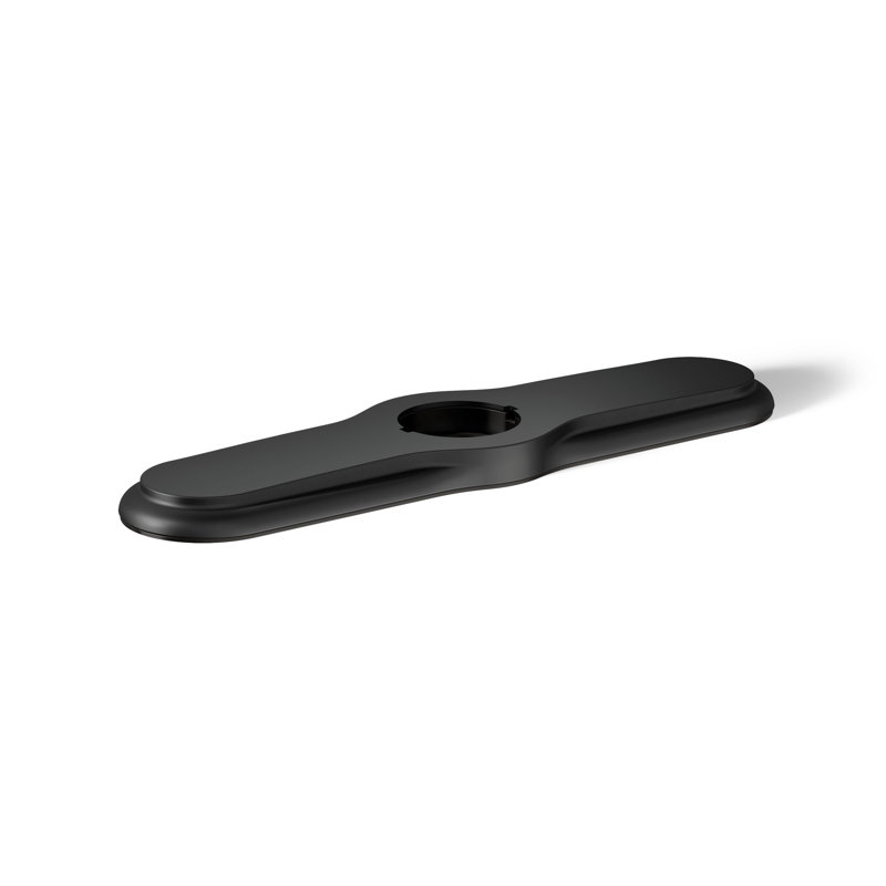 Écusson de robinet de cuisine à 3 trous, Noir mat