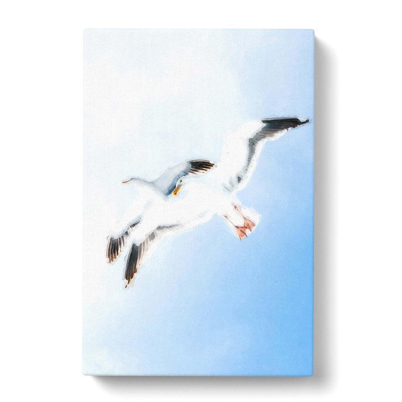 Seagulls In Flight In Abstract - Wrapped Canvas Print, 91cm H x 60cm W x 3cm D