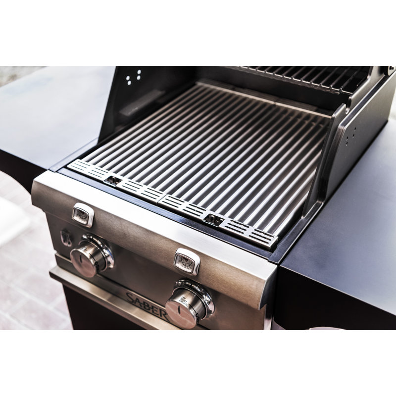 Saber 2-Burner Propane Gas and Charcoal Grill