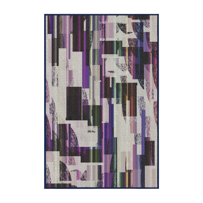 Gris Tapis décoratif, Rectangle 5 pi x 7 pi