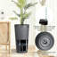 Grand pot de fleurs rond de 24 po de hauteur, pot de fleurs en plastique très grand rayé pour plantes d'intérieur et d'extérieur, pot de fleurs décoratif pour patio, porche et décoration intérieure-268992