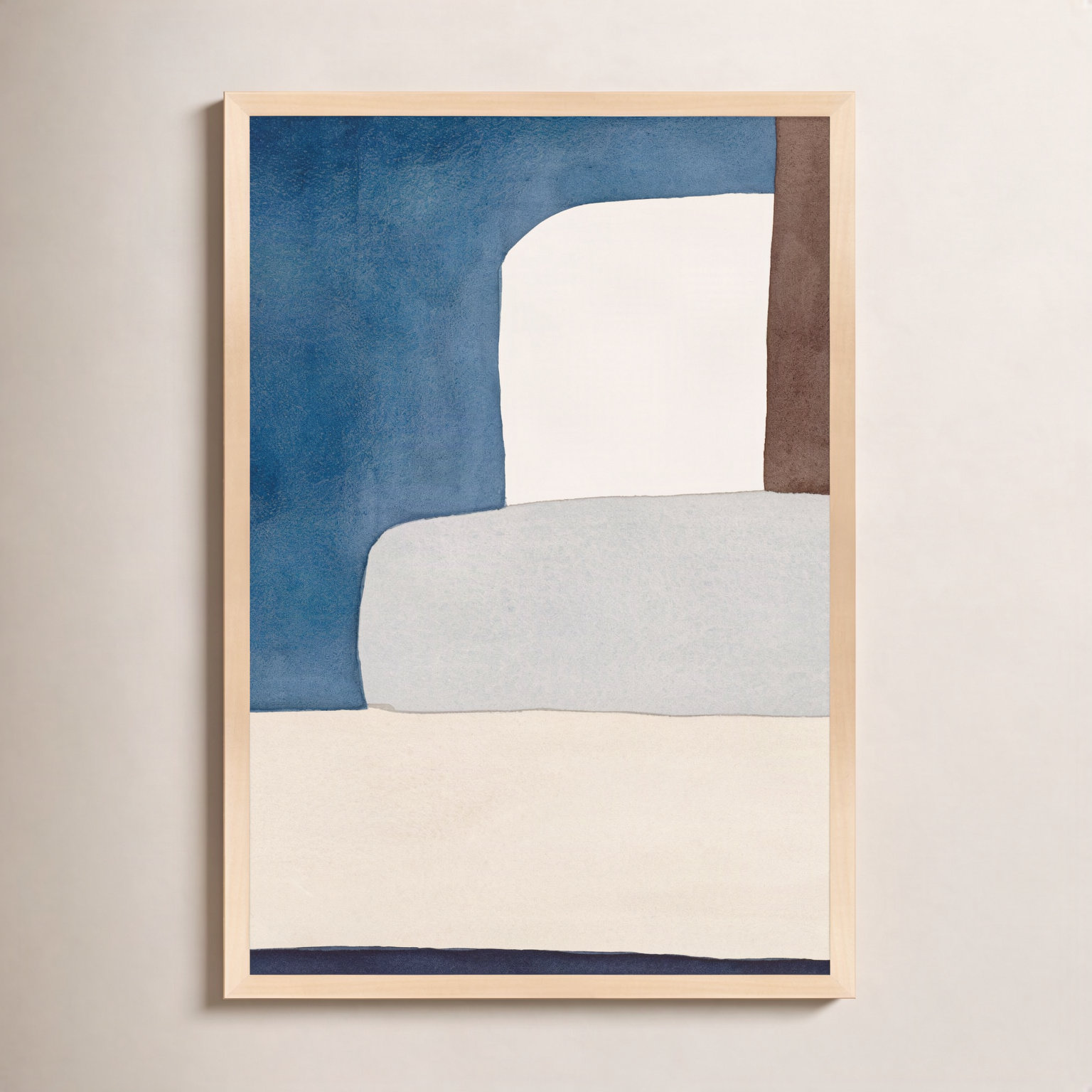 Distant Blue by Julia Balfour, 14" W x 20" H, Maple