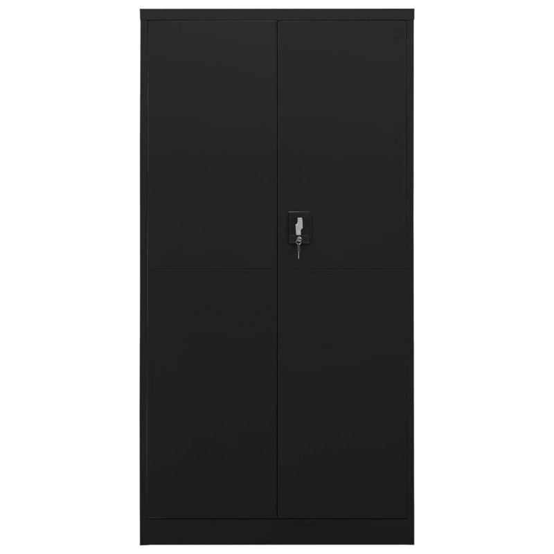Locker Cabinet 90x40x180 cm Steel, Black