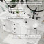 60" Freestanding Double Sink Bathroom Vanity with Carrara White Sink Top, Solid Wood Legs, Fully Assembled-437256789