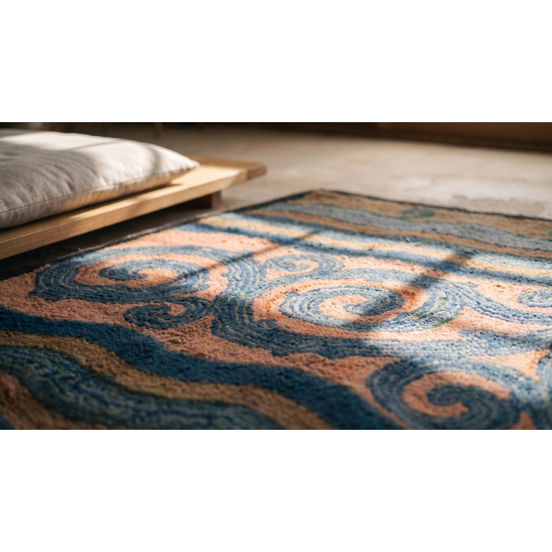 Tapis crocheté en laine des années 1930