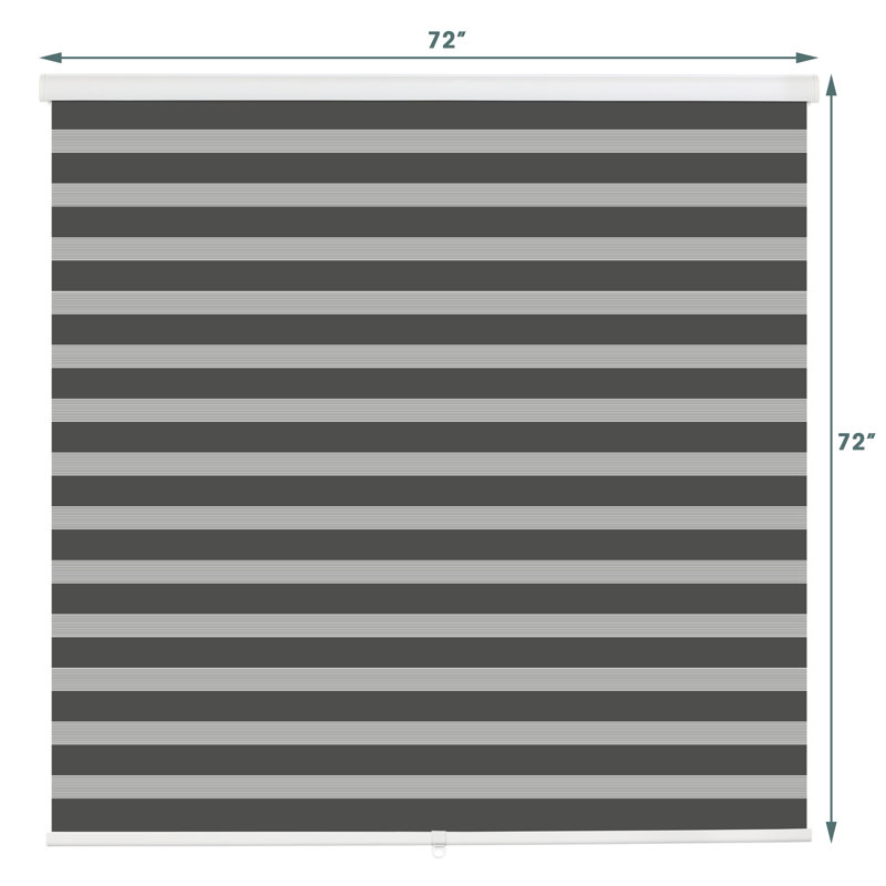 Rideau roulant semi-transparent obscurcissant sans cordon, gris, L 34 po x L 72 po