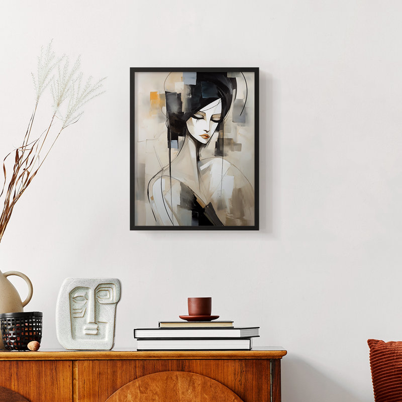 WOMEN Series C - reproduction encadrée de qualité supérieure - prête à être accrochée - aucun clou requis, H 11 po x l 9 po