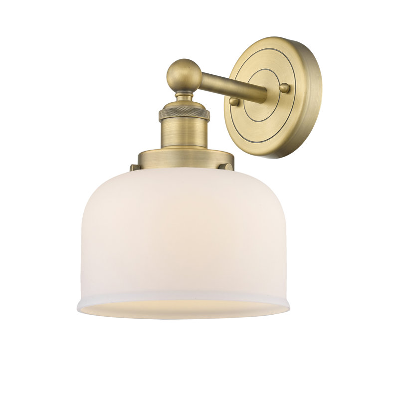 Cetronia Armed Sconce, Matte White, Brushed Brass