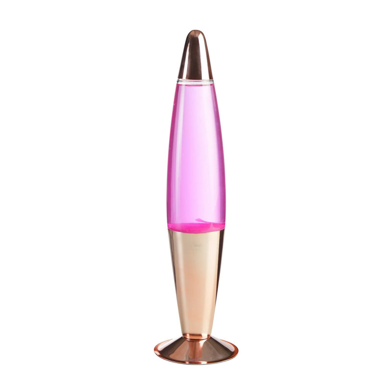 16" Wax Motion Volcano Lamp, Pink, Rose Gold